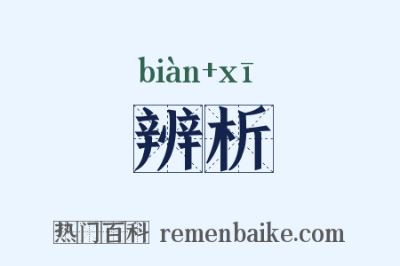 辨析是什么意思的图片
